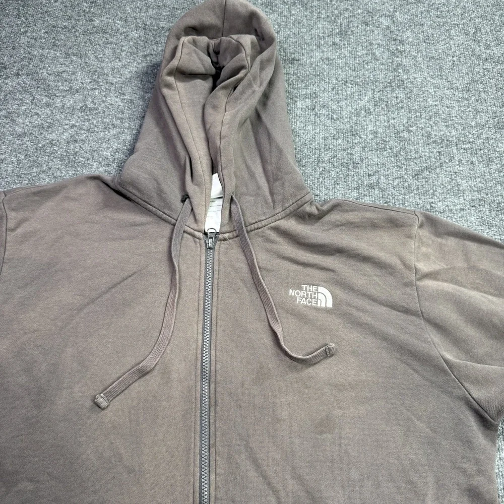 The North Face Full Zip Hoodie Mens XXL Brown Streetwear Casual